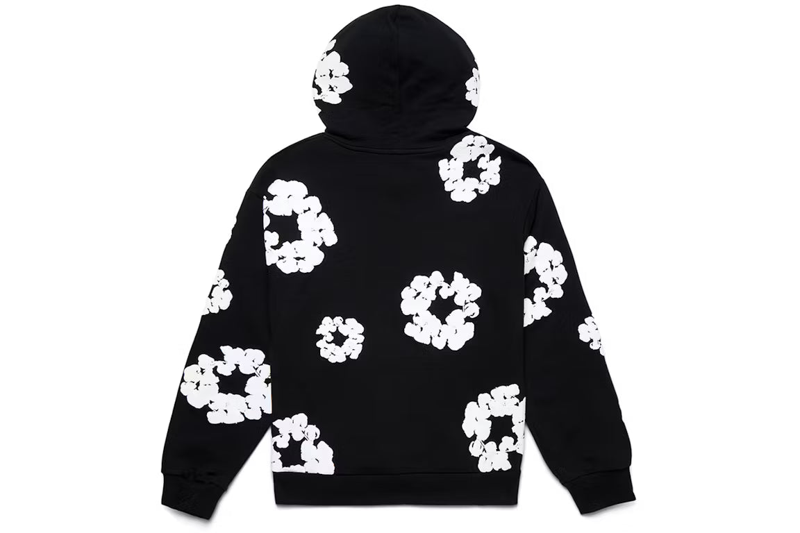 denim tears the cotton wreath hoodie Black