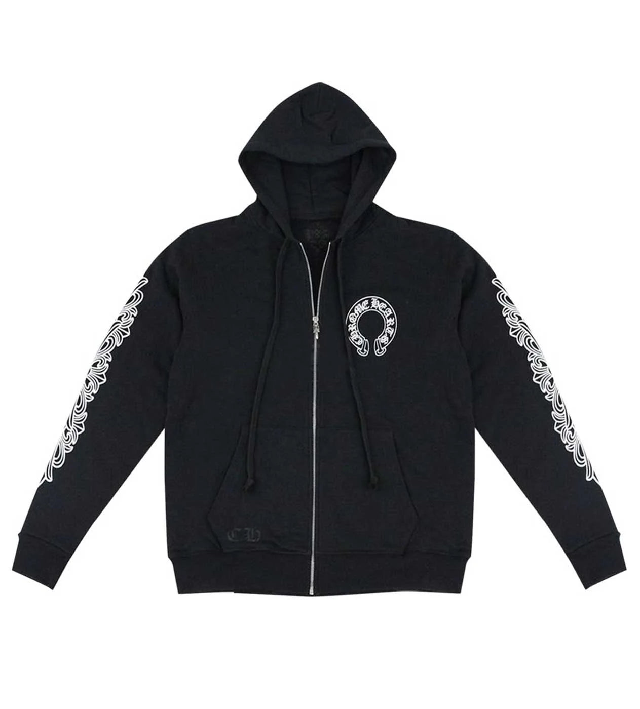 Chrome hearts horseshoe floral zip up