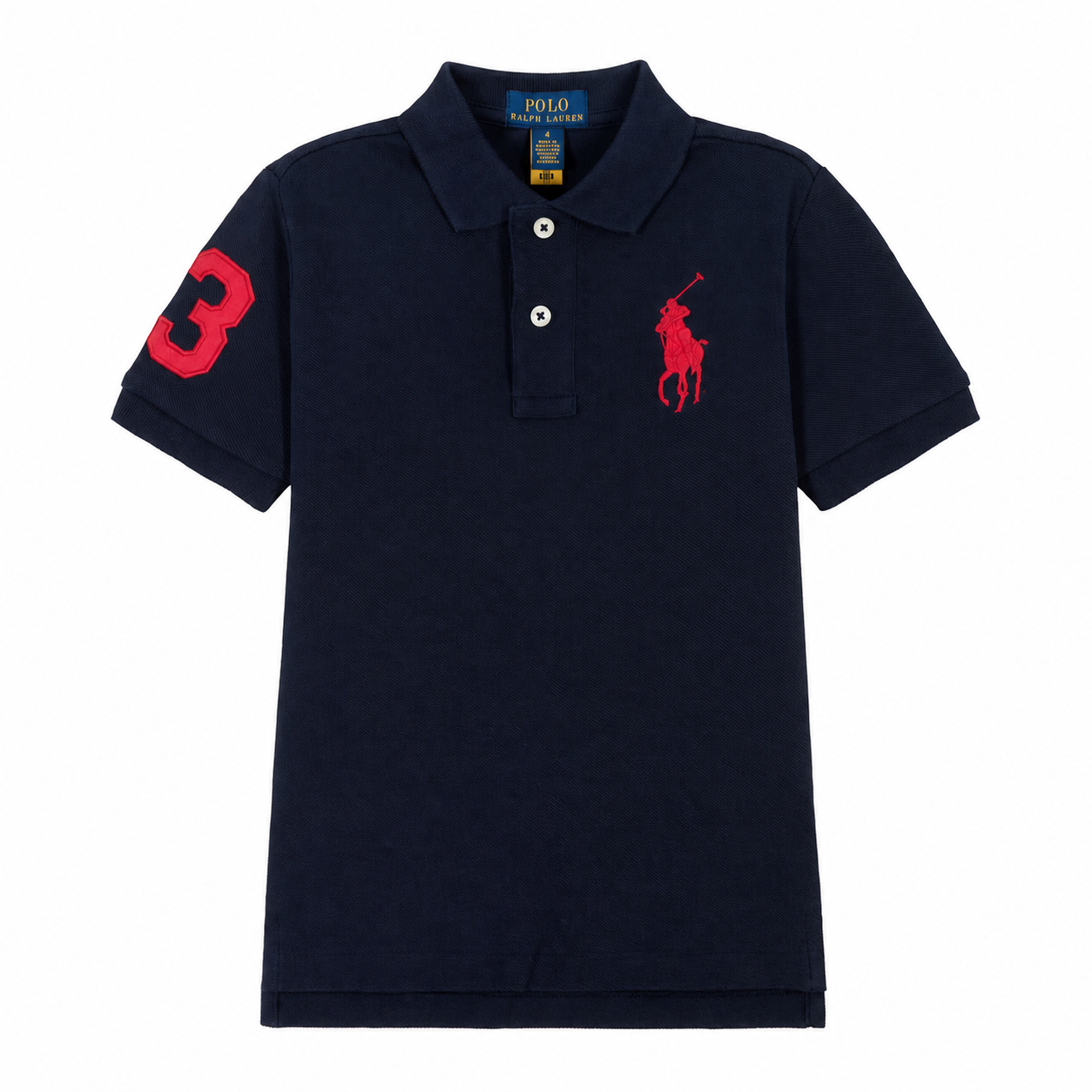 Big pony polo short sleeve nvy/red