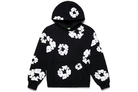 denim tears the cotton wreath hoodie Black