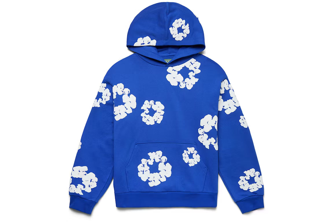 denim tears the cotton wreath hoodie Blue