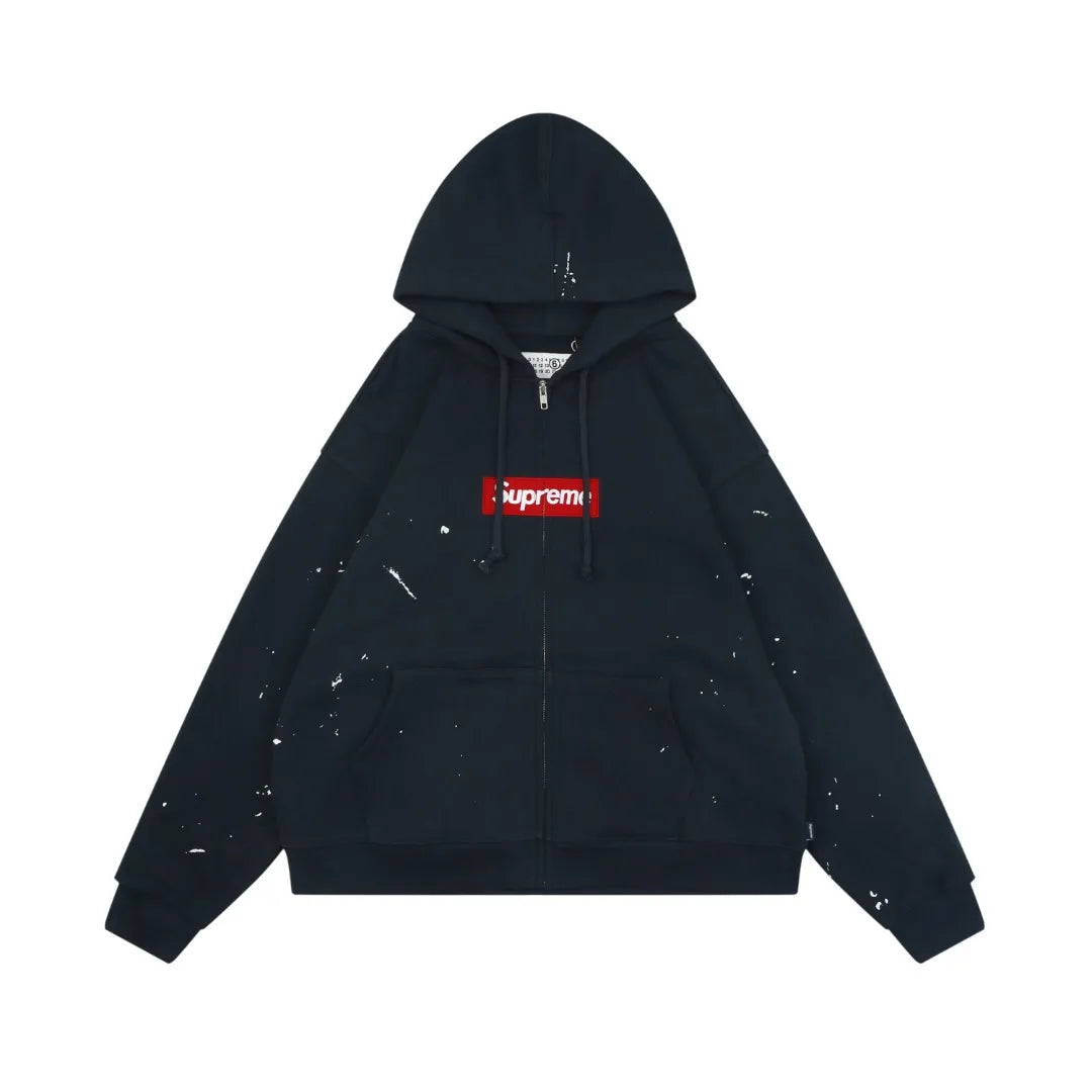 Supreme MM6 Maison Margiela Box Logo Zip up Black