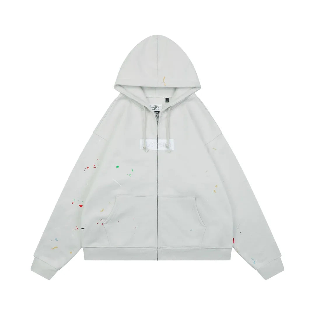 Supreme MM6 Maison Margiela Box Logo Zip up White